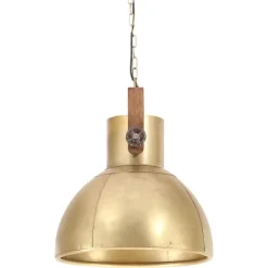 vidaXL Hanglamp industrieel rond 25 W E27 40 cm messingkleurig