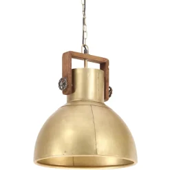 vidaXL Hanglamp industrieel rond 25 W E27 40 cm messingkleurig