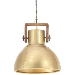 vidaXL Hanglamp industrieel rond 25 W E27 40 cm messingkleurig