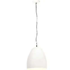 vidaXL Hanglamp industrieel rond 25 W E27 42 cm wit
