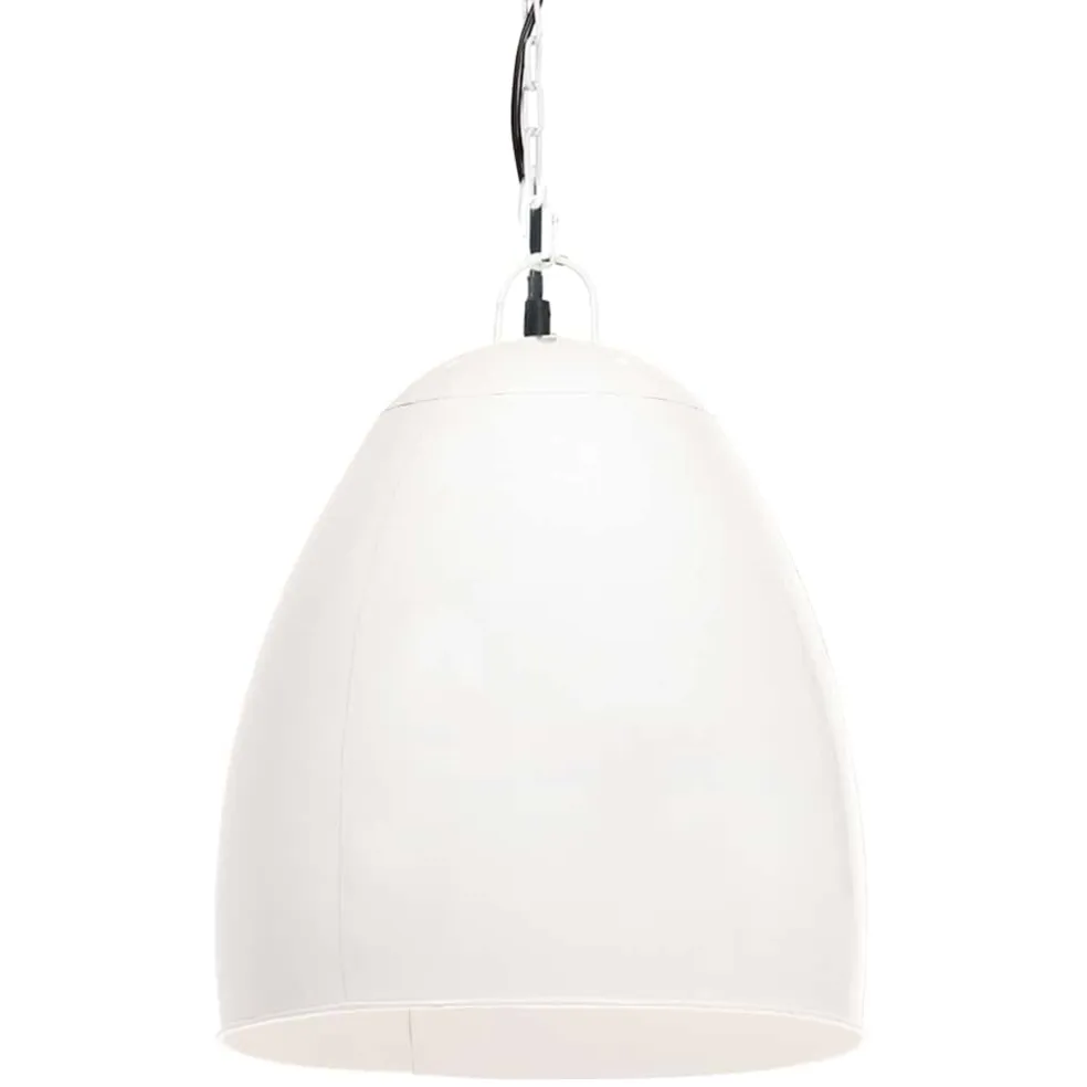 vidaXL Hanglamp industrieel rond 25 W E27 42 cm wit