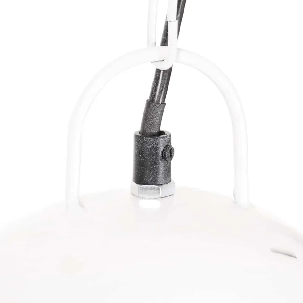 vidaXL Hanglamp industrieel rond 25 W E27 42 cm wit