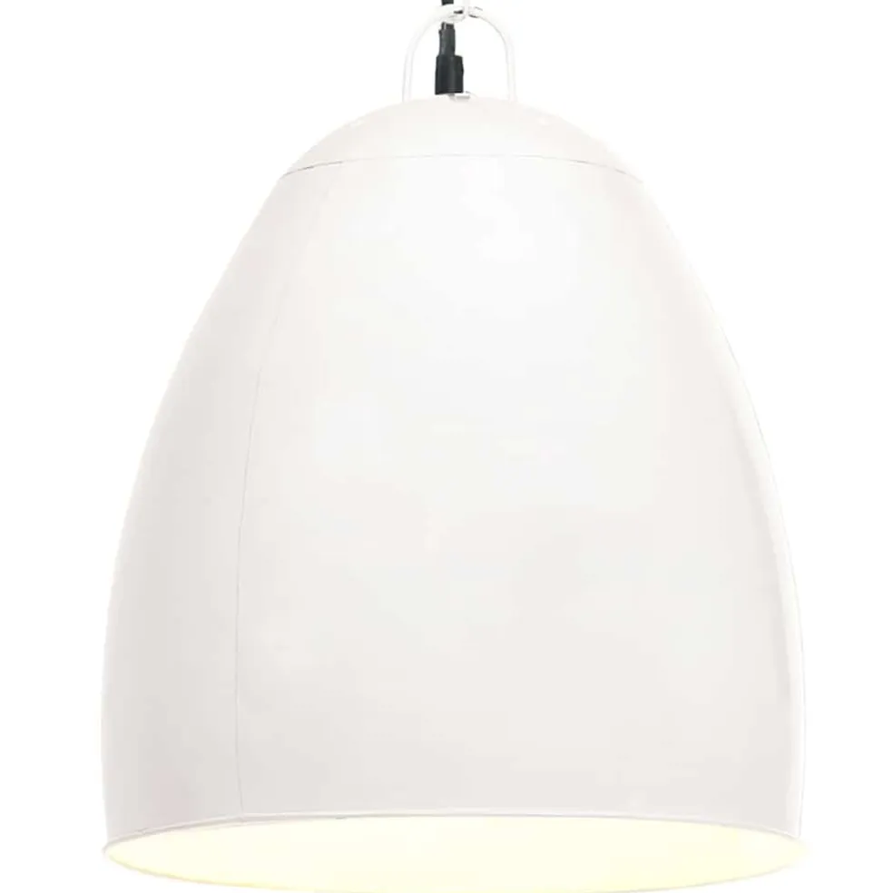 vidaXL Hanglamp industrieel rond 25 W E27 42 cm wit