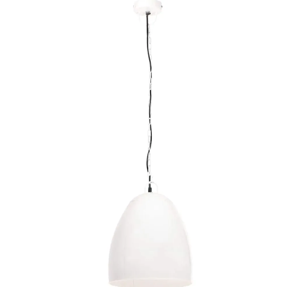 vidaXL Hanglamp industrieel rond 25 W E27 42 cm wit