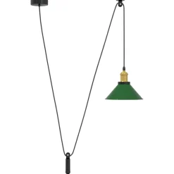 vidaXL Hanglamp in hoogte verstelbaar E27 Ø22 cm metaal glanzend groen