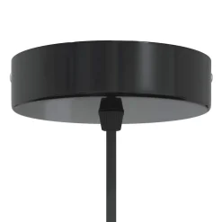 vidaXL Hanglamp in hoogte verstelbaar E27 Ø31 cm metaal glanzend zwart
