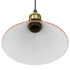 vidaXL Hanglamp in hoogte verstelbaar E27 Ø22cm metaal glanzend oranje