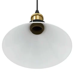 vidaXL Hanglamp in hoogte verstelbaar E27 Ø22 cm metaal glanzend wit