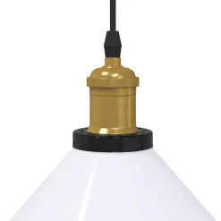 vidaXL Hanglamp in hoogte verstelbaar E27 Ø22 cm metaal glanzend wit