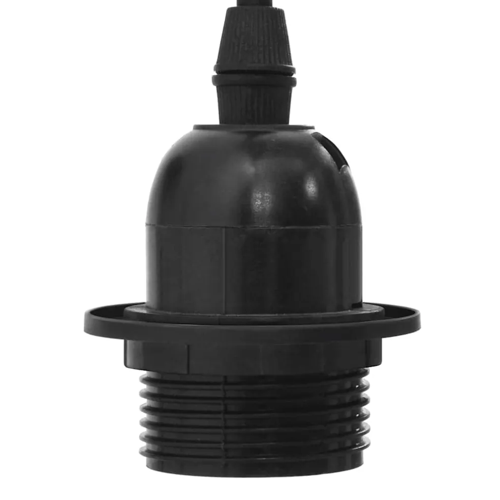vidaXL Hanglamp met 3 lamphouders E27 metaal zwart