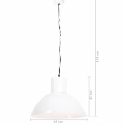 vidaXL Hanglamp rond 25 W E27 48 cm wit