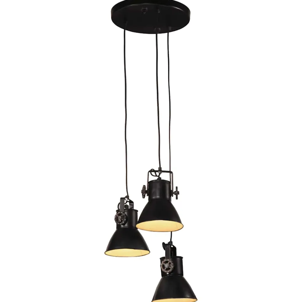 vidaXL Hanglamp 25 W E27 30x30x100 cm zwart