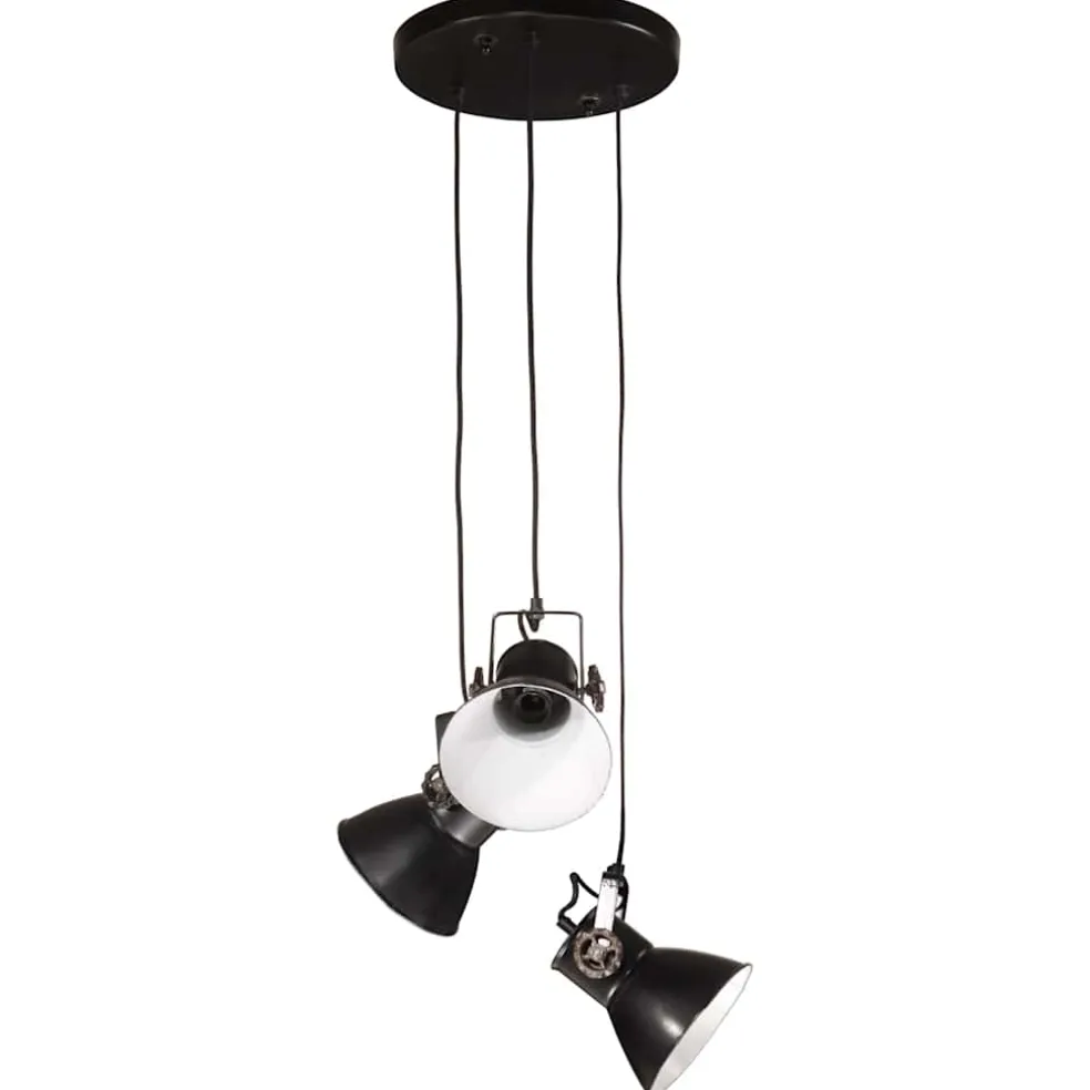 vidaXL Hanglamp 25 W E27 30x30x100 cm zwart