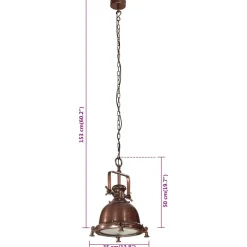 vidaXL Hanglamp 35x35x153 cm aluminium