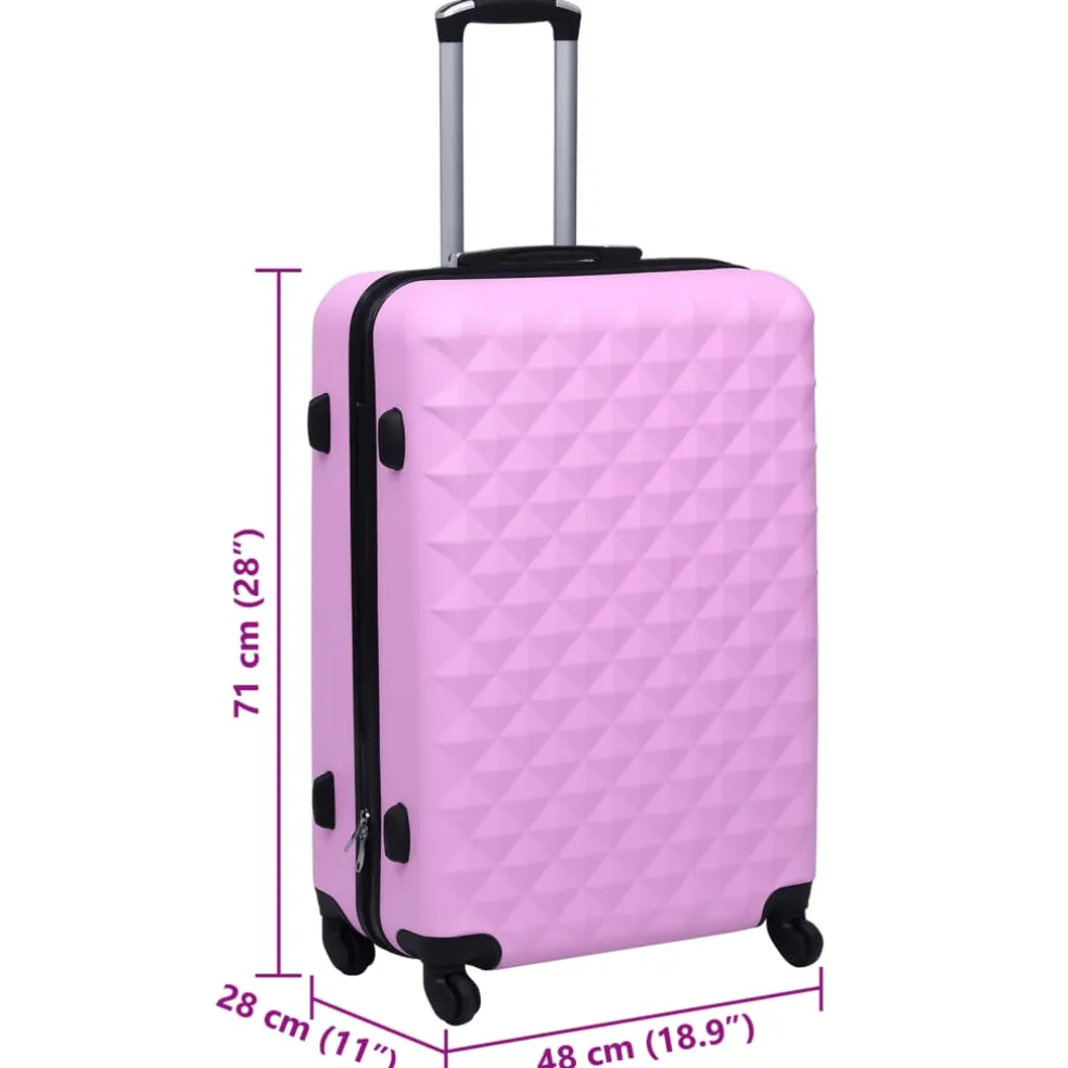 vidaXL Harde koffer ABS roze