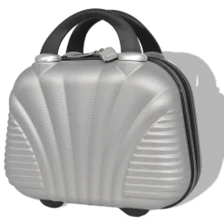 VidaXL Harde rolkoffer set zilver 4-dlg