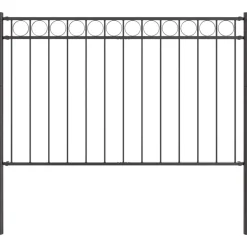 vidaXL Hecelement ASSEN 170 x 130 cm Staal Grijs