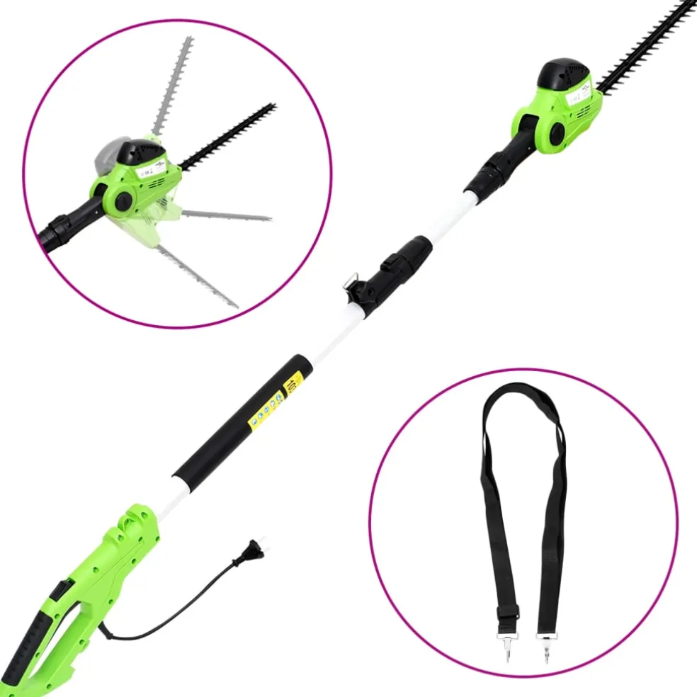 vidaXL Heggenschaar elektrisch telescopisch 41 cm 550 W