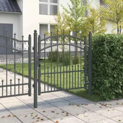 vidaXL Hekdeur met spijkers EMMEN 100 x 100 cm Poedergecoat staal
