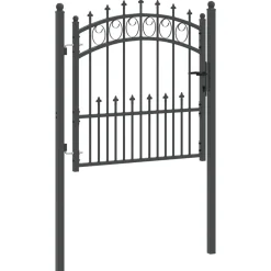 vidaXL Hekdeur met spijkers EMMEN 100 x 100 cm Poedergecoat staal