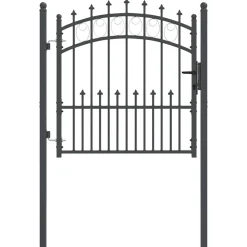 vidaXL Hekdeur met spijkers EMMEN 100 x 100 cm Poedergecoat staal