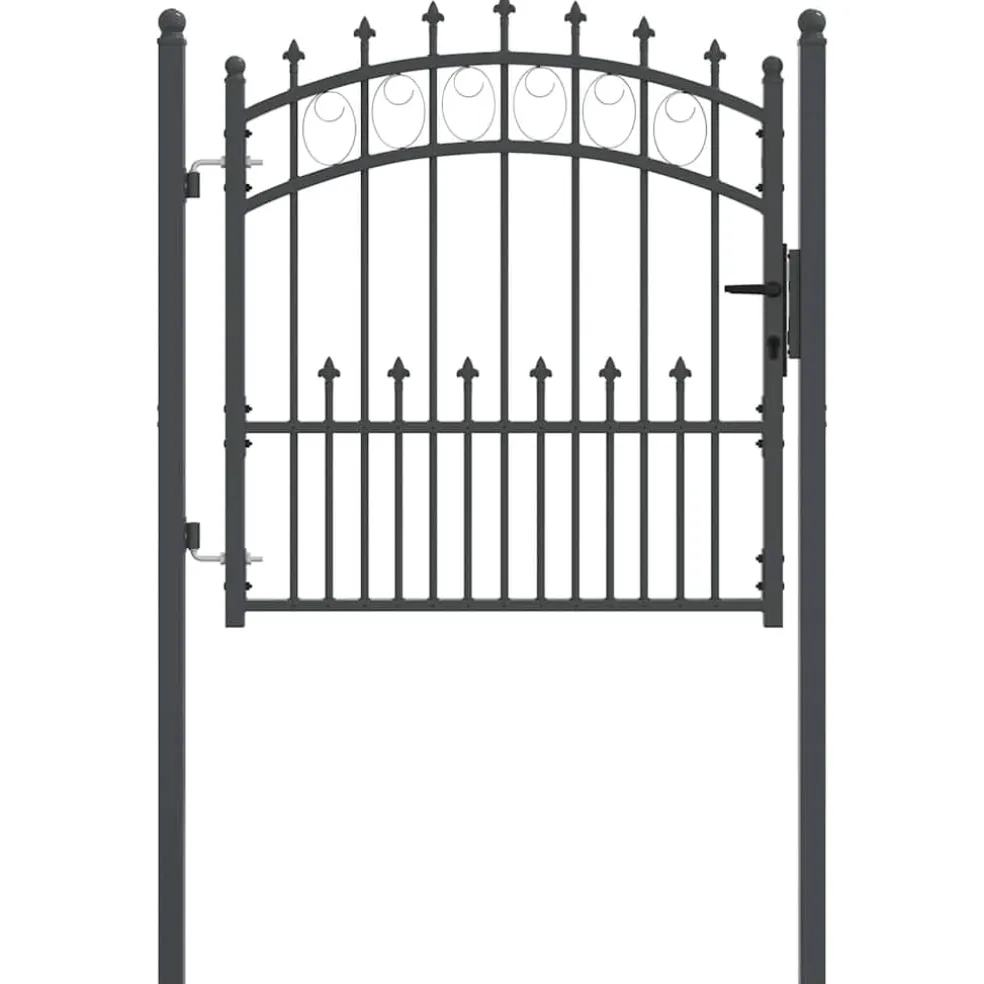 vidaXL Hekdeur met spijkers EMMEN 100 x 100 cm Poedergecoat staal