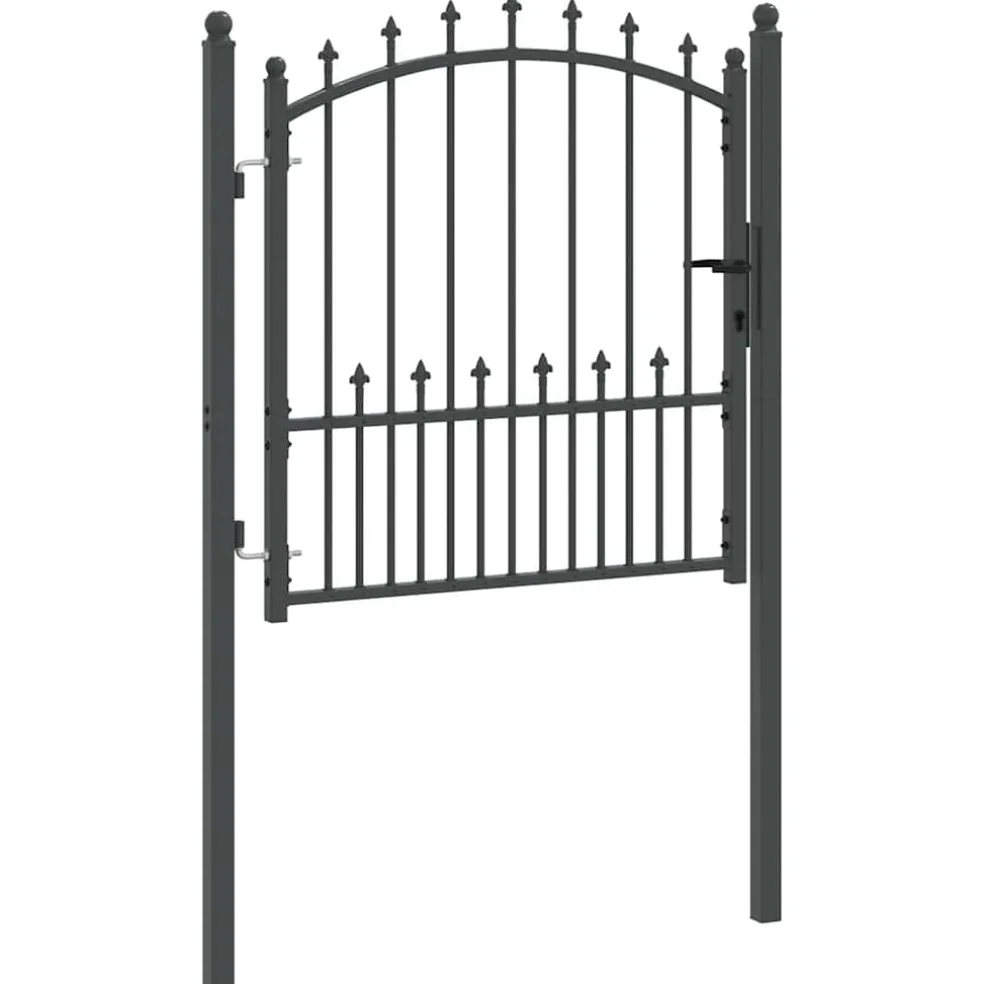 vidaXL Hekdeur met spijkers EMMEN 100 x 100 cm Poedergecoat staal