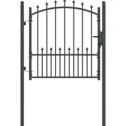 vidaXL Hekdeur met spijkers EMMEN 100 x 100 cm Poedergecoat staal