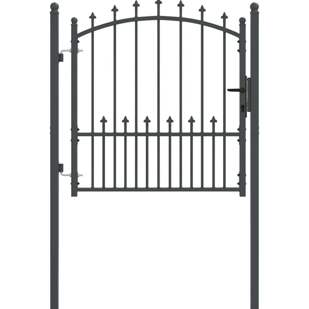 vidaXL Hekdeur met spijkers EMMEN 100 x 100 cm Poedergecoat staal