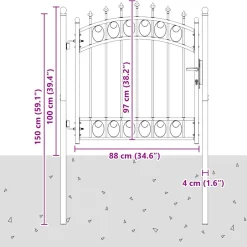 vidaXL Hekkenpoorten EMMEN 100 x 100 cm Groen Vergrendelbaar