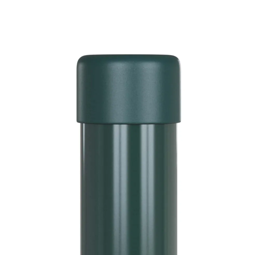 vidaXL Hekpaal 2 st Groen 50 cm Poedergecoat staal