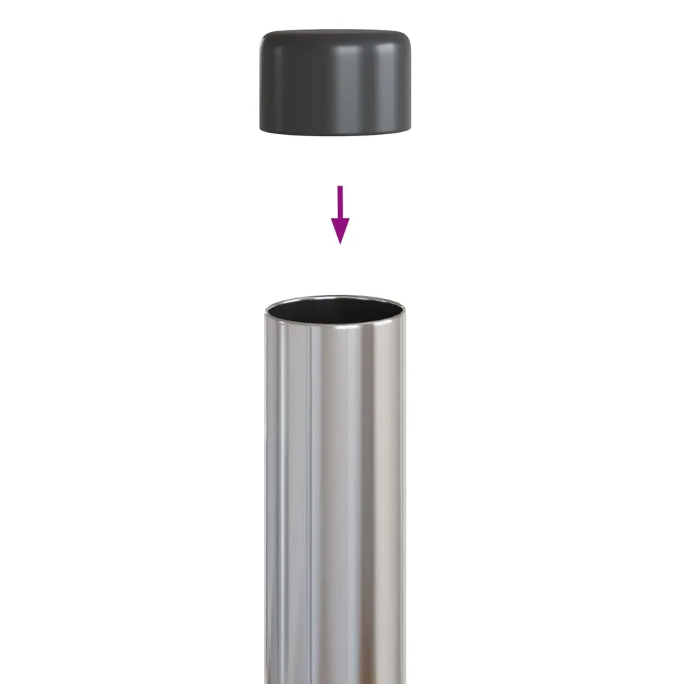 vidaXL Hekpaal 2 st zilver 50 cm Poedergecoat staal
