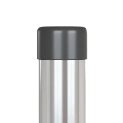 vidaXL Hekpaal 2 st zilver 50 cm Poedergecoat staal