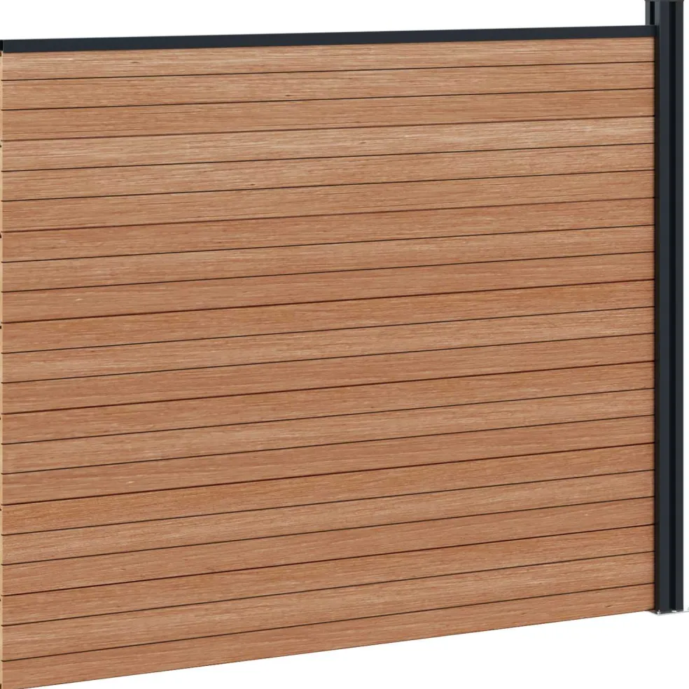 vidaXL Hekpaneel WPC en Aluminium Bruin