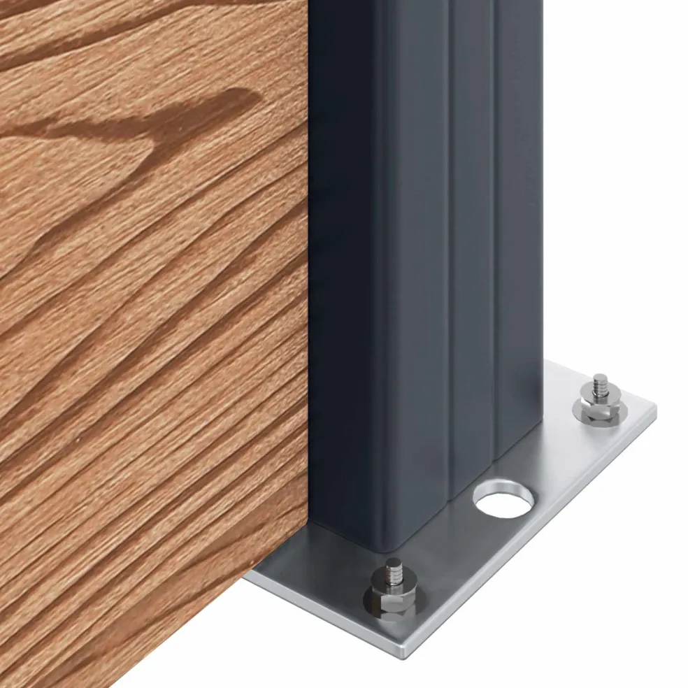 vidaXL Hekpaneel WPC en Aluminium Bruin