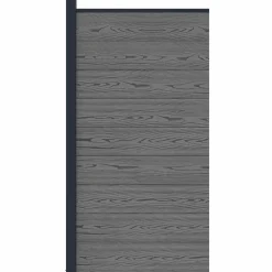 vidaXL Hekpaneel 95 x 186 cm WPC en Aluminium Grijs