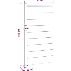 vidaXL Hekpaneel 95 x 186 cm WPC en Aluminium Grijs