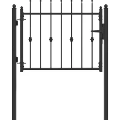 vidaXL Hekpoort ASTEN 100 x 75 cm Metaal Zwart Vergrendelbaar