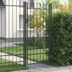 vidaXL Hekpoort BOXTEL 103 x 250 cm Gepoedercoat staal Grijs