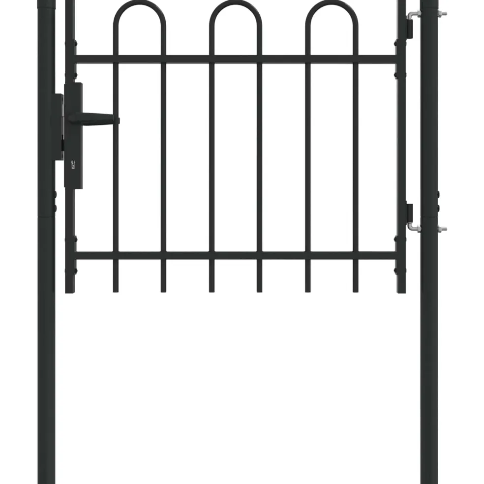 vidaXL Hekpoort BOXTEL 103 x 124,5 cm Gepoedercoat staal Grijs