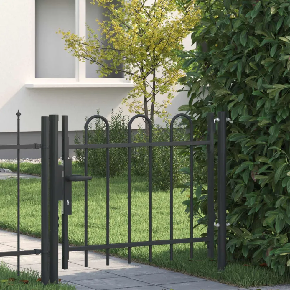vidaXL Hekpoort BOXTEL 103 x 124,5 cm Gepoedercoat staal Grijs