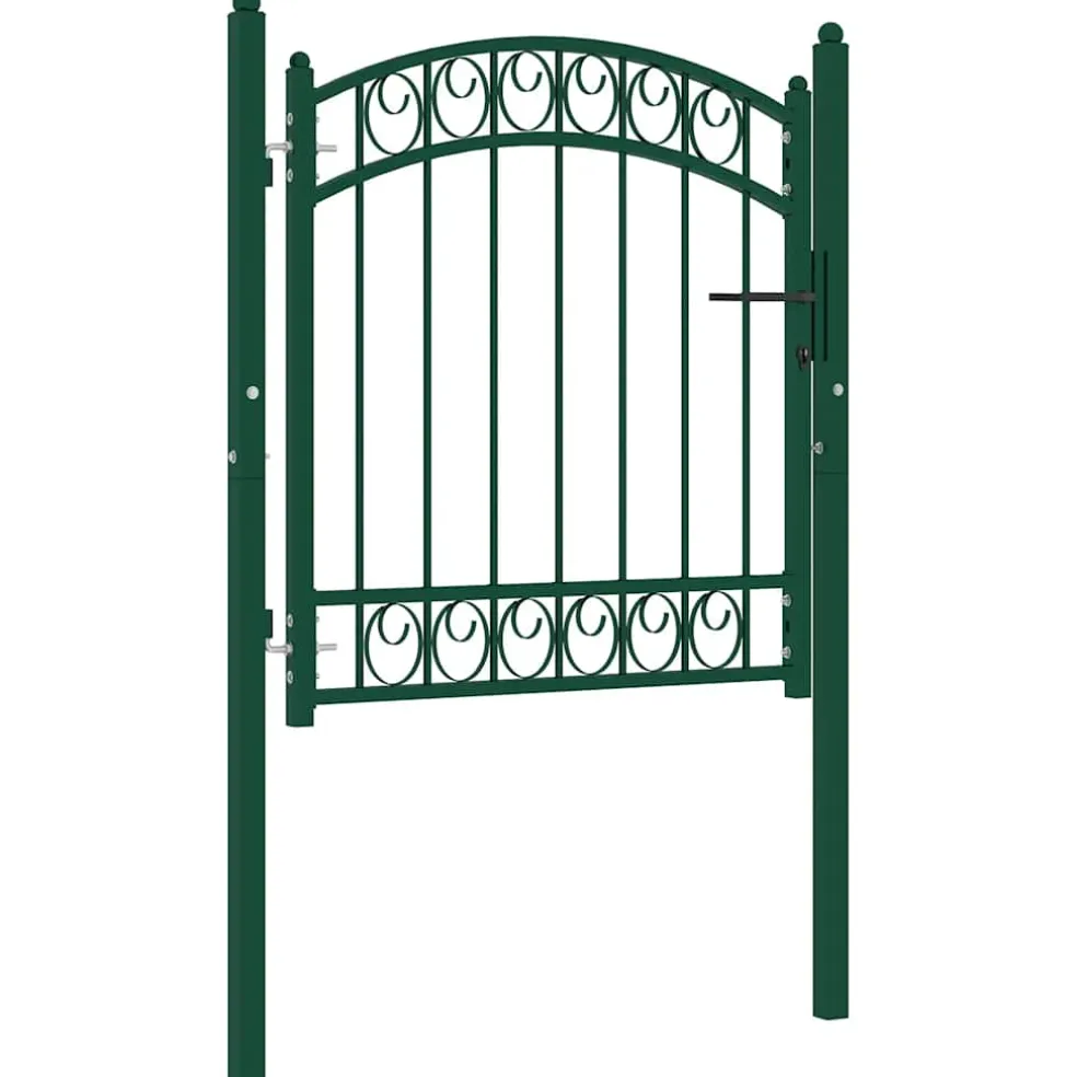 vidaXL Hekpoort EMMEN met gebogen bovenzijde staal 100x86 cm groen