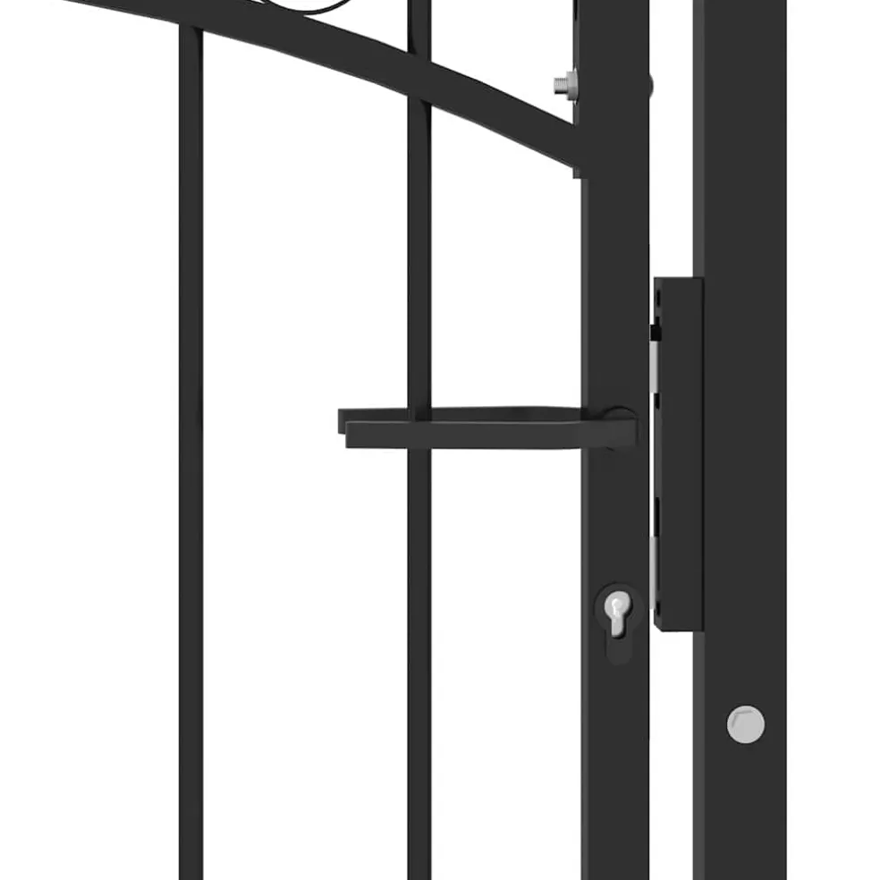 vidaXL Hekpoort EMMEN met gebogen bovenzijde staal 100x86 cm zwart