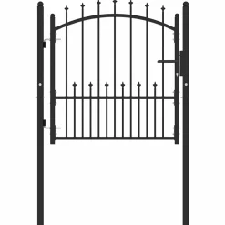 vidaXL Hekpoort EMMEN met stalen pinnen 104x97 cm zwart