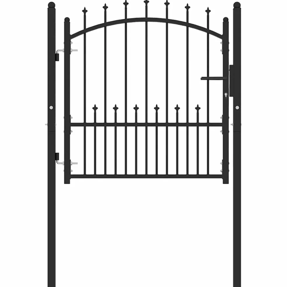 vidaXL Hekpoort EMMEN met stalen pinnen 104x97 cm zwart