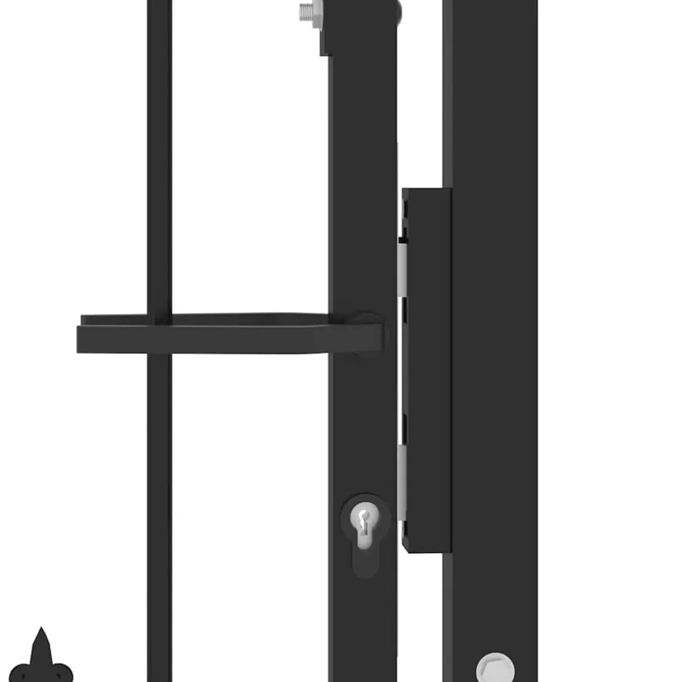 vidaXL Hekpoort EMMEN met stalen pinnen 104x97 cm zwart