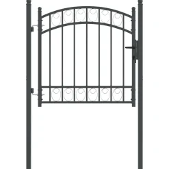 vidaXL Hekpoort EMMEN 100 x 100 cm Poedergecoat staal Grijs