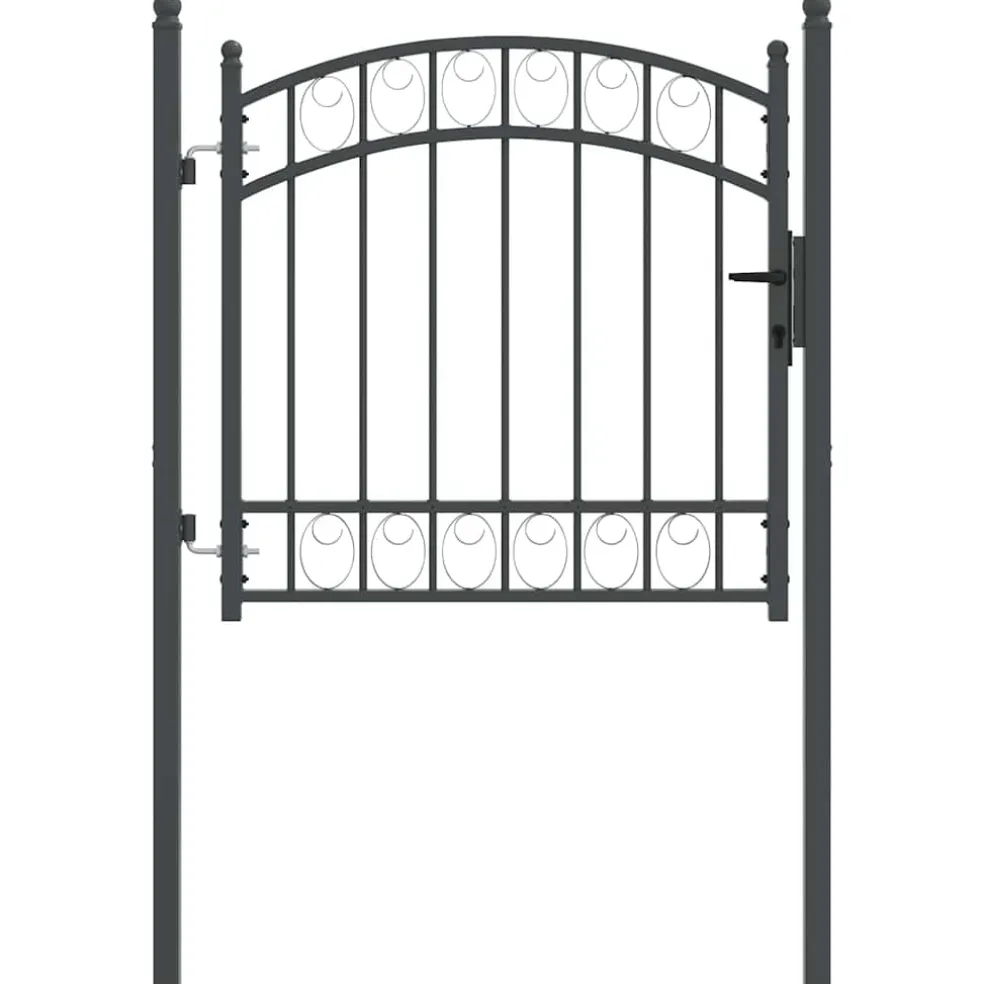 vidaXL Hekpoort EMMEN 100 x 100 cm Poedergecoat staal Grijs