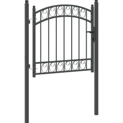 vidaXL Hekpoort EMMEN 100 x 100 cm Poedergecoat staal Grijs