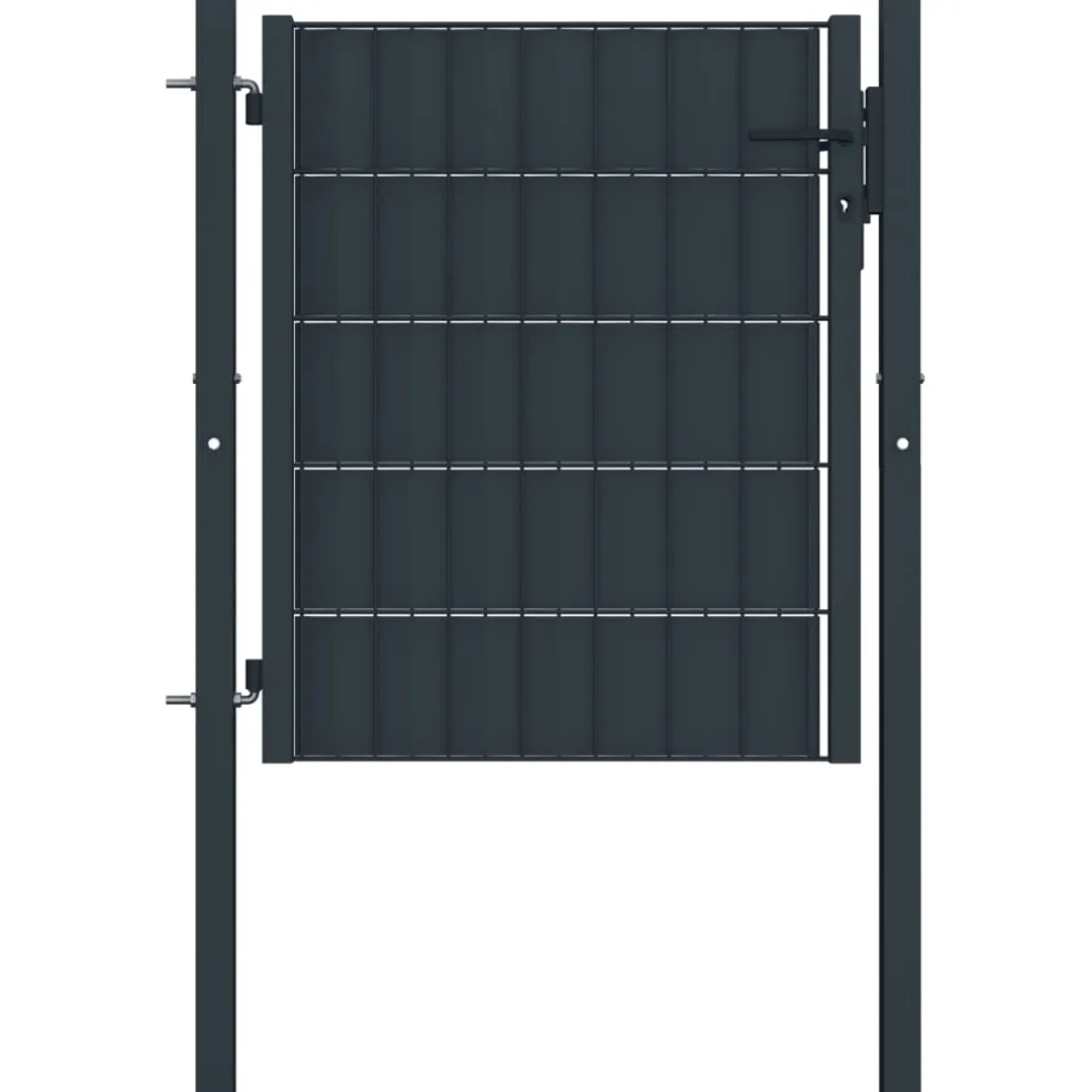 vidaXL Hekpoort PVC en staal 100x81 cm antraciet